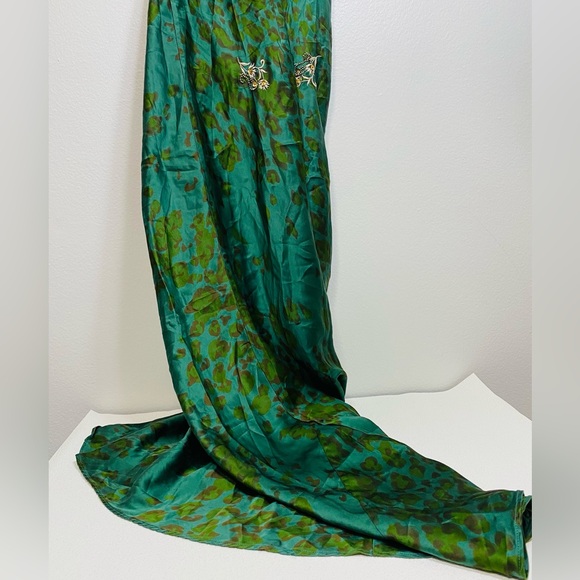 Vintage Victoria’s Secret Slip Dress 100% Silk Beaded  Leopard Print Size L - Picture 6 of 11